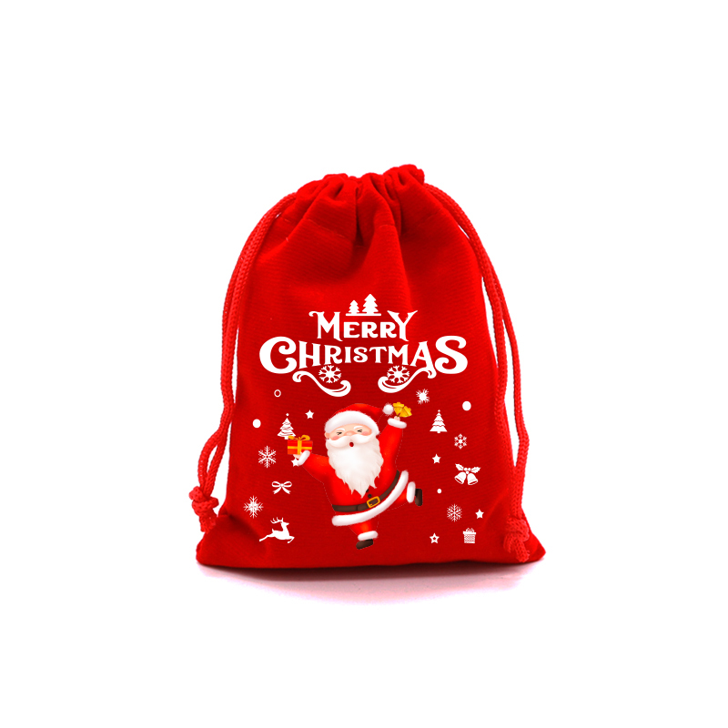 4 шт./партия, новогодние бархатные мешки для упаковки украшений