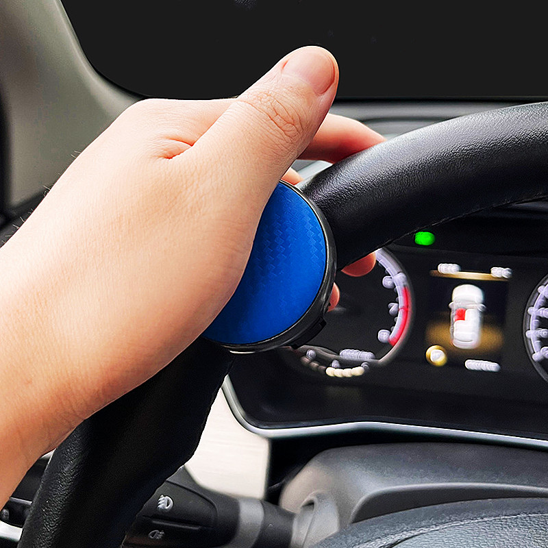 Cubierta de volante antideslizante para coche, accesorio Universal de 360 grados, perilla giratoria, empuñadura de refuerzo, Control manual, pieza de bola protectora