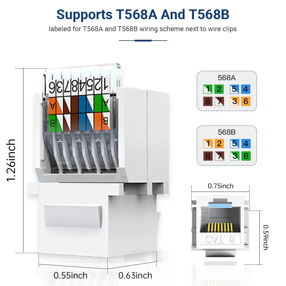 RJ45 Network Module No Need To Use Category 6 Gigabit Network Socket Comprehensive Wiring Crystal Head Network Cable Patch Panel