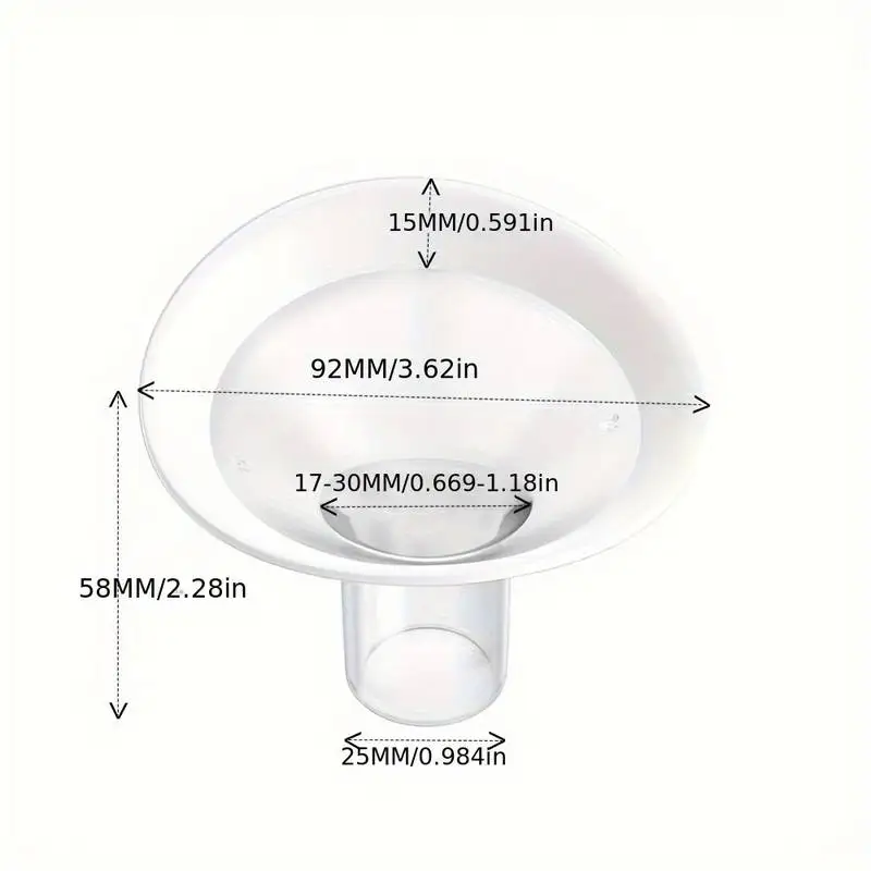 Flanges de aro macio para bomba tira leite Medela/Lansinoh, PersonalFit, Freestyle, Maxflow, Freestyle Flex Swing Maxi Connector
