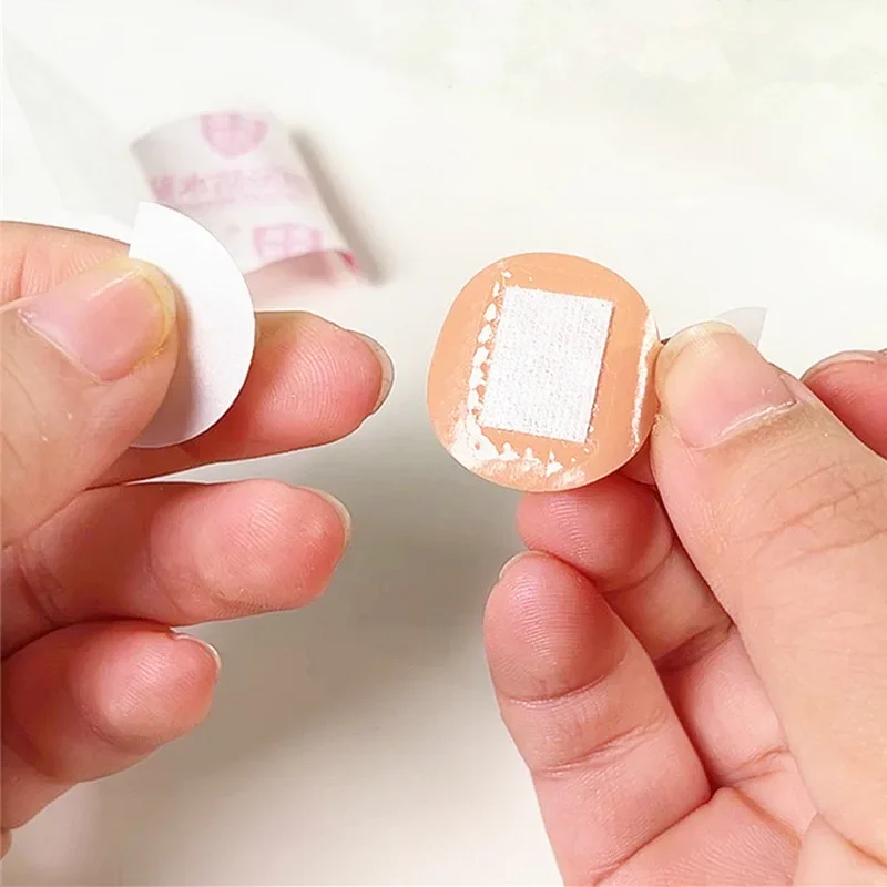 100pcs/set Mini Round Band Aid Skin Color Wound Dressing Plaster Medical Patch Breathable Waterproof Adhesive Bandages Tape