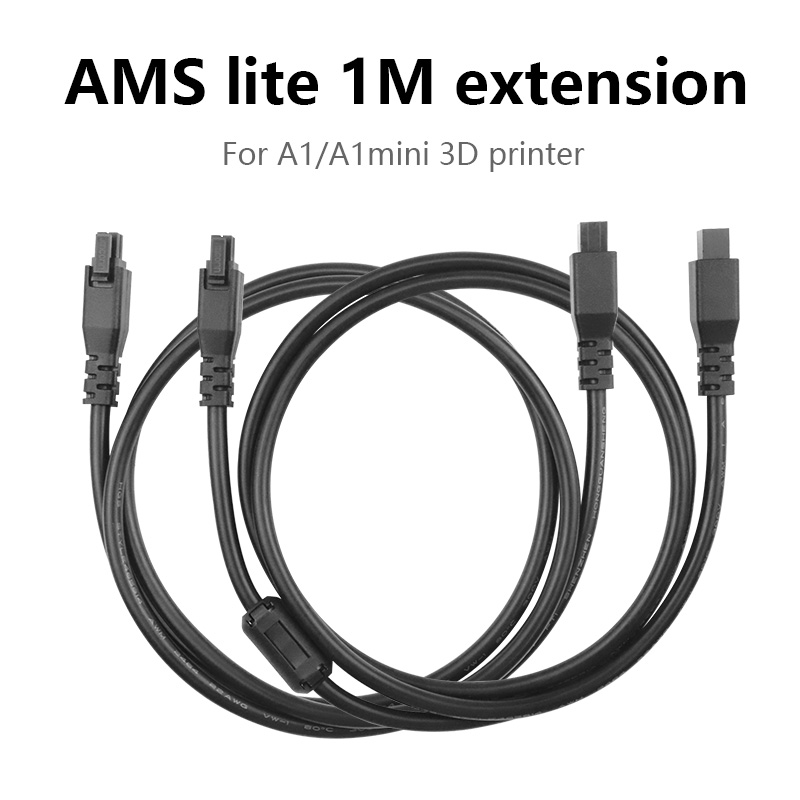 1 ชิ้น Bambu Lab AMS Lite 1 เมตร 2 เมตร 4 พินสายต่อสําหรับ A1/A1mini 3D เครื่องพิมพ์
