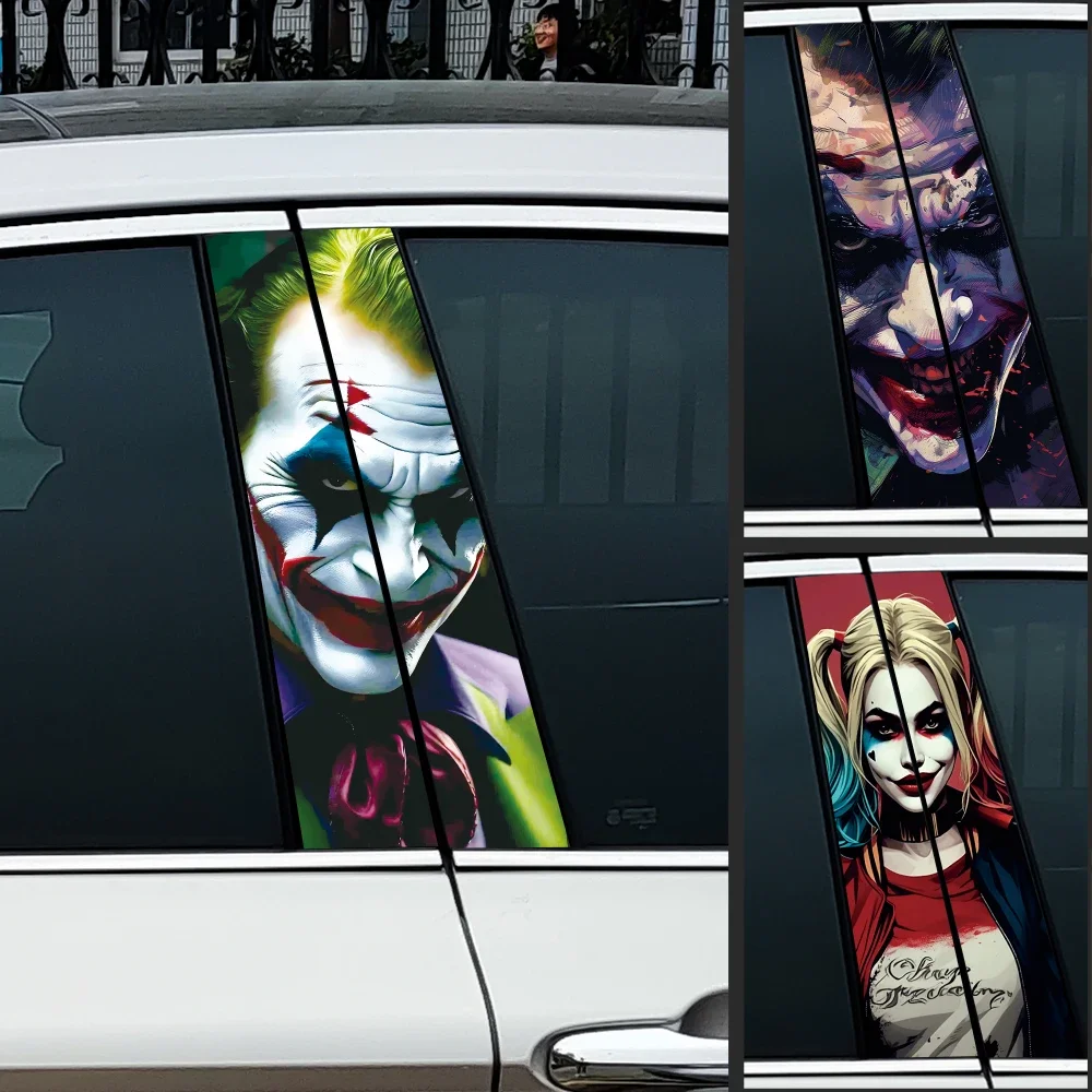 Naklejki samochodowe Graffiti Joker Naklejka winylowa na słupek B Wodoodporna naklejka na słupek środkowy samochodu Pokrywa zadrapania Akcesoria do dekoracji pojazdu
