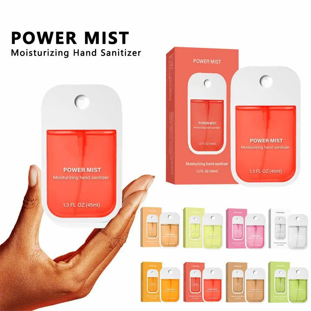 45ml mini cartão spray portátil recarregável desinfetante para as mãos hidratante desinfetante para as mãos spray cosméticos de viagem 1.28 oz/45 ml