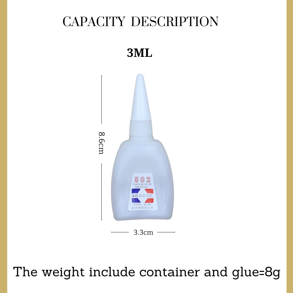 3ML 15ML Cianoacrilato Colla Istantanea Adesivo Forte FAI DA TE Gioielli Liquidi Giocattolo Scarpe Ad Asciugatura Super Rapida Trasparente 502 Super Colla