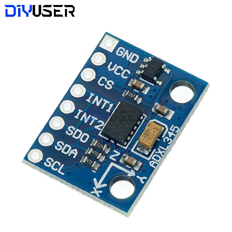 DIYUSER GY-291 ADXL345 aceleração digital de três eixos do módulo de inclinação por gravidade transmissão IIC/SPI em estoque
