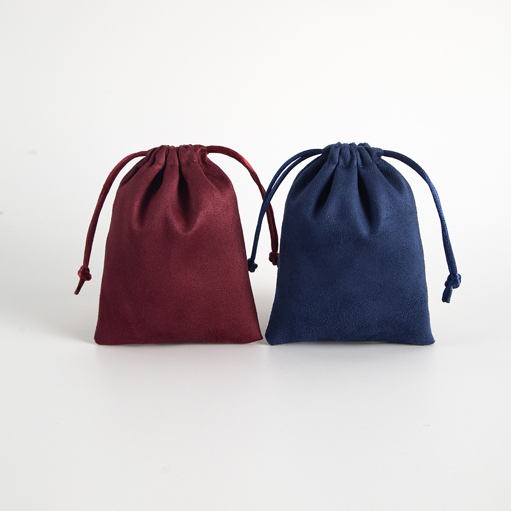 10 Uds. Bolsas con cordón de franela de terciopelo bolsa de regalo de joyería pequeña 5x7cm 7x9cm 8x10cm recuerdos de boda de Navidad para invitados saco de dulces