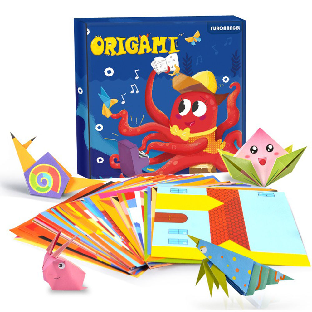 Origami-Set, 30/108 Blatt, Origami-Papier, Bastelführungsbuch, DIY-Kunsthandwerk, Projektzubehör für Anfänger, Kinder, Kinder, Jungen und Mädchen