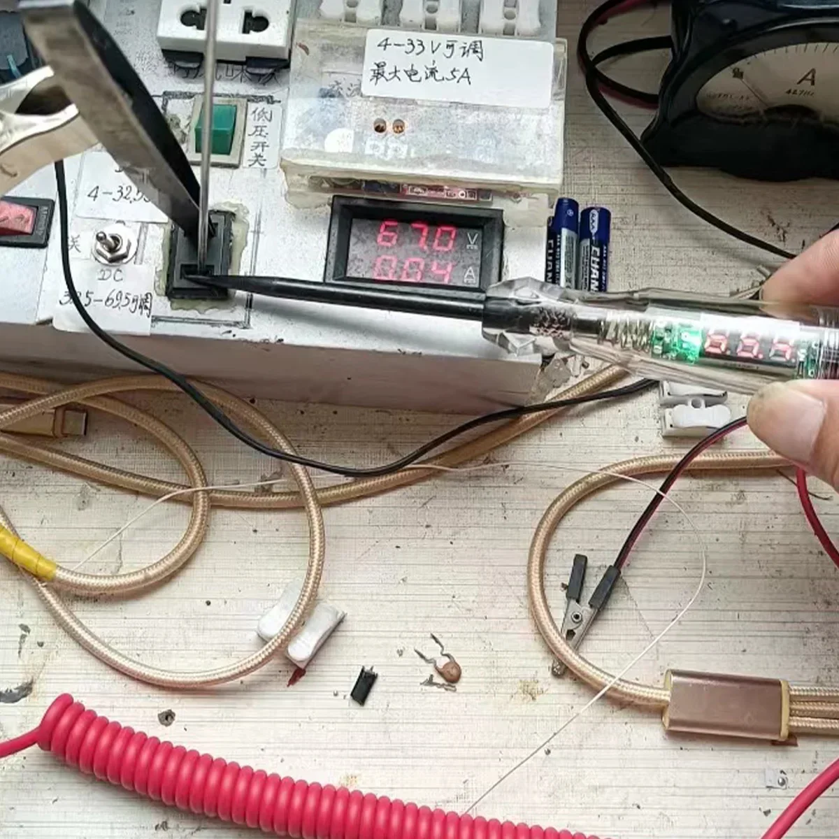 Probador de circuito de voltaje para coche camión Digital Led sonda larga pluma bombilla herramientas de diagnóstico de automóvil reparación de automóviles 6V 12V 24V 90V DC