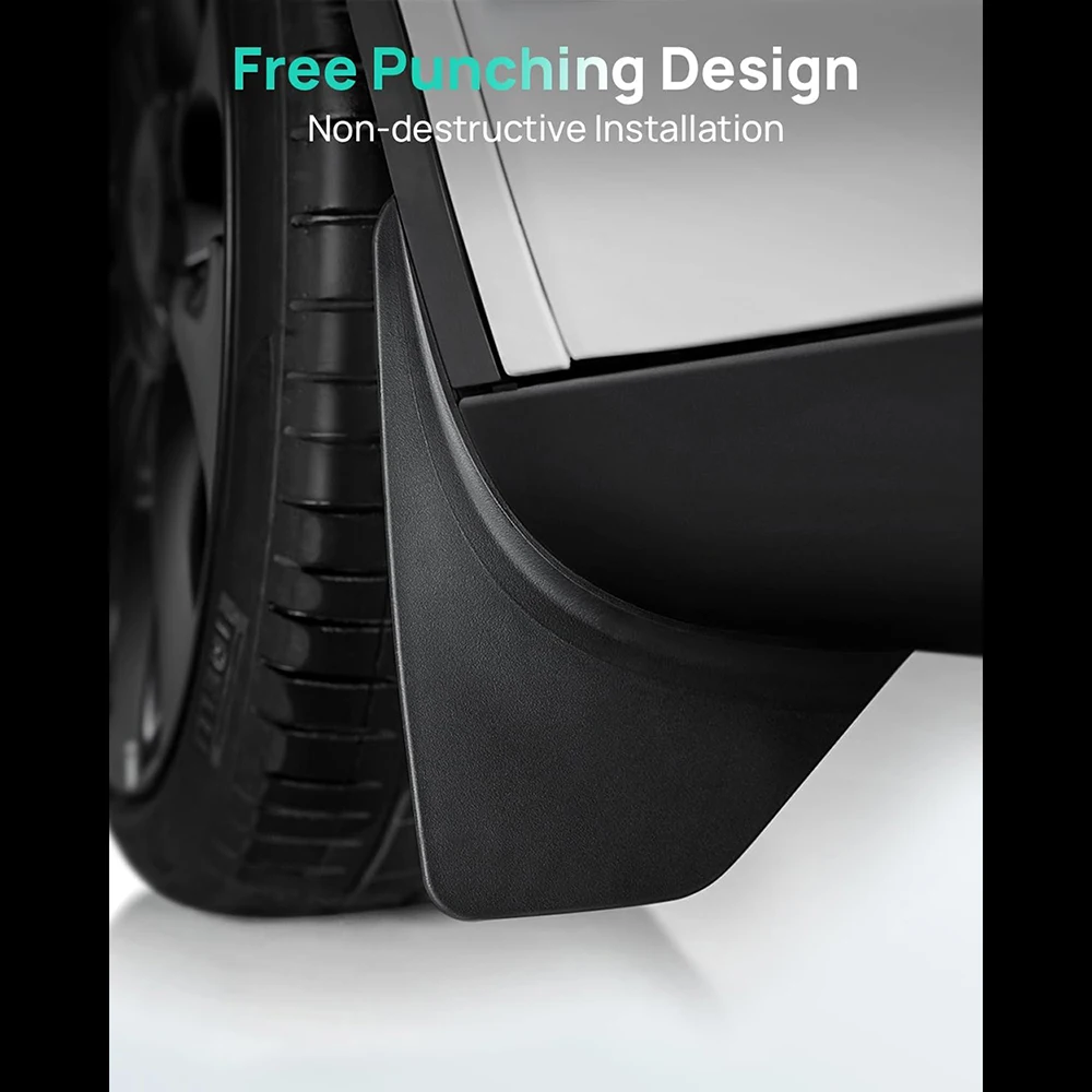 Carro Roda Mud Flaps, Tesla Modelo Y 3, Splash Guards, MudFlaps, Frente Traseiro Fender, Nova Atualização, TPE Mudguards Protector