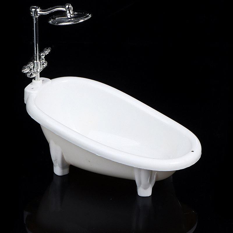 Meubles de baignoire miniatures pour maison de poupée, accessoires de salle de bain, jouet de simulation pour enfants