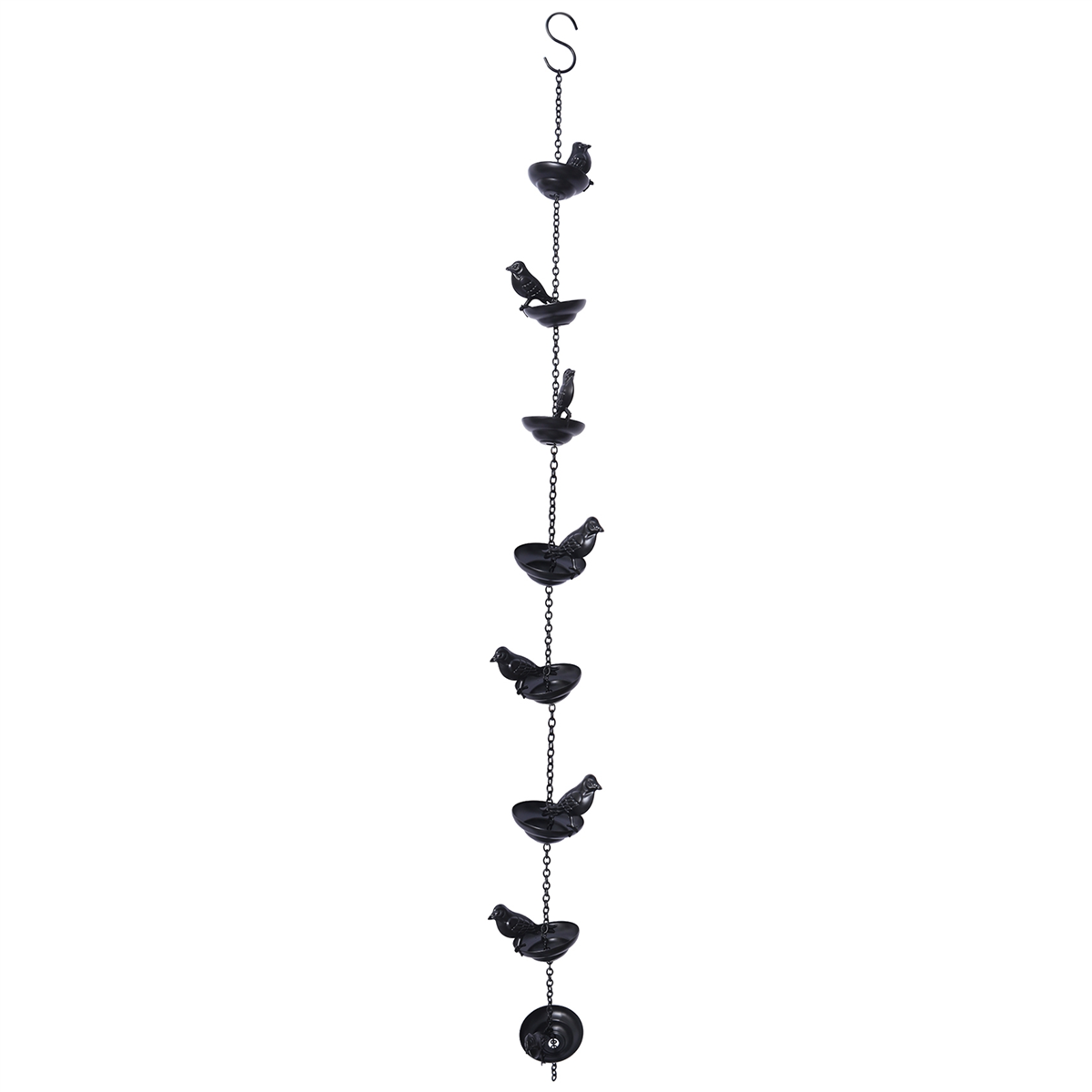 ABFA Mobile Birds on Cups Rain Chain for Outside, Rain Chains for Gutters Downspouts Rain Chain for Home,9x7x80cm
