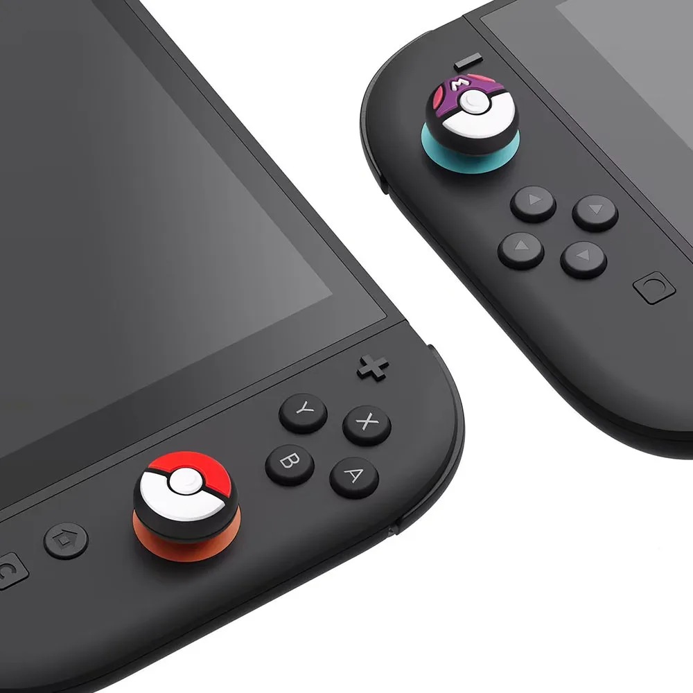 4pcs Cute Silicone Soft Thumb Grips Joystick Cap Analog Stick Cover For Switch 2 Joy-con Controller Game Accessories