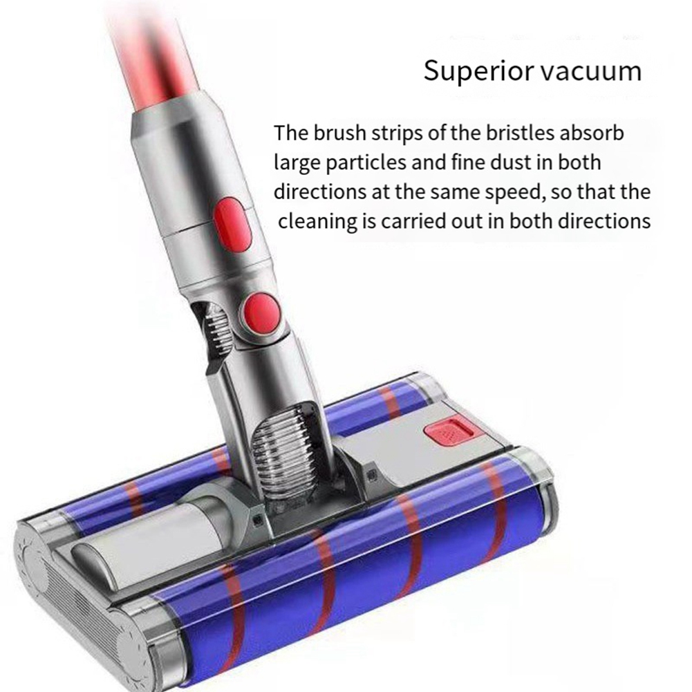 Soft Double Roller Brush Floor Head for Dyson V7 V8 V10 V11 V15 Vacuum Parts Electric Floor Head with LED Headlights