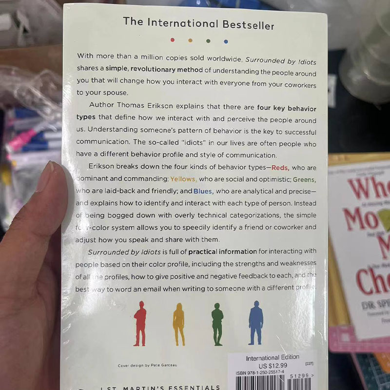Libro en inglés de los cuatro tipos de comportamiento humano de Thomas eridson, mejores vendedores