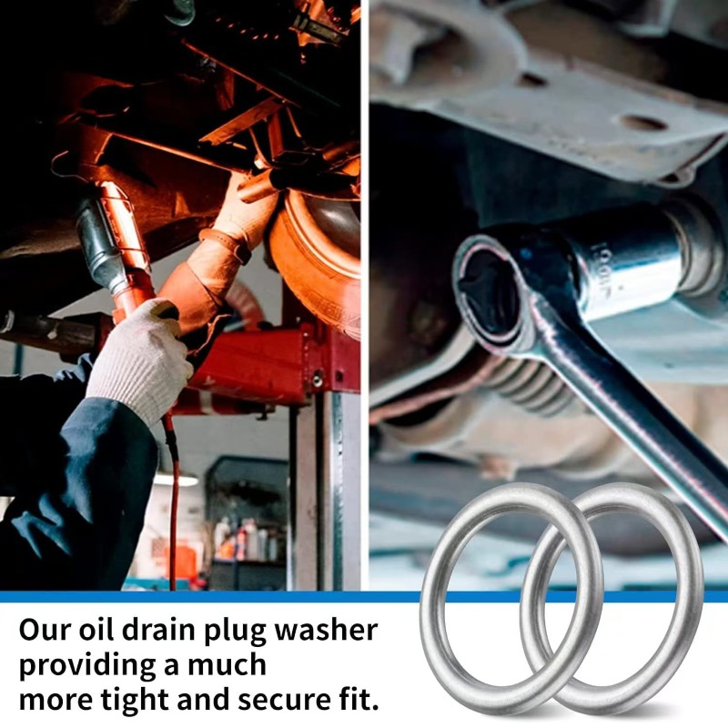 Junta de drenaje de cárter de aceite de coche, almohadilla de perno de drenaje, junta de tapón de drenaje de aceite de aluminio/cobre, accesorios reemplazables para Volkswagen Audi