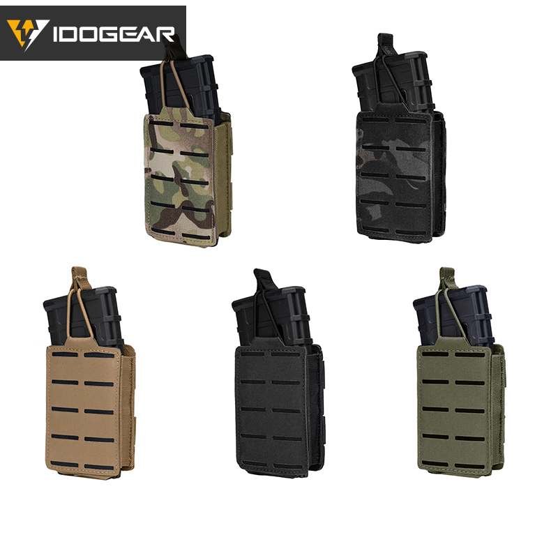 IDOGEAR táctico LSR 556 Mag bolsa Singel Mag Carrier bolsa MOLLE bolsas de herramientas de corte láser 3566