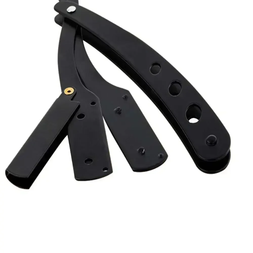 Barbiere Rasoio interamente in acciaio Trimmer in acciaio inossidabile Portacoltelli manuale Rasoi Parrucchiere Rasatura Portacoltelli per rifinitura del viso