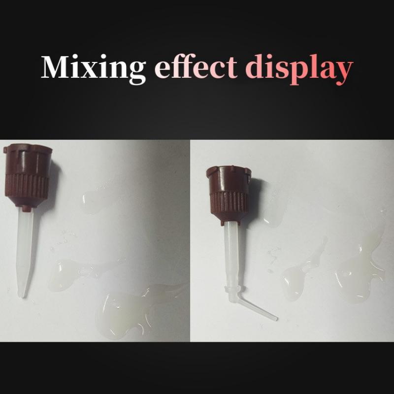 50 個の歯科材料印象混合ヒントシリコーンゴムミックスヘッド