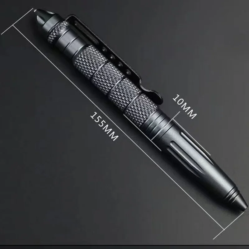 Multi Functional Alloy ทหารยุทธวิธีปากกาสํานักงานนักเรียนปากกาลูกลื่น Wilderness Survival EDC เครื่องมือ Glass Breaker