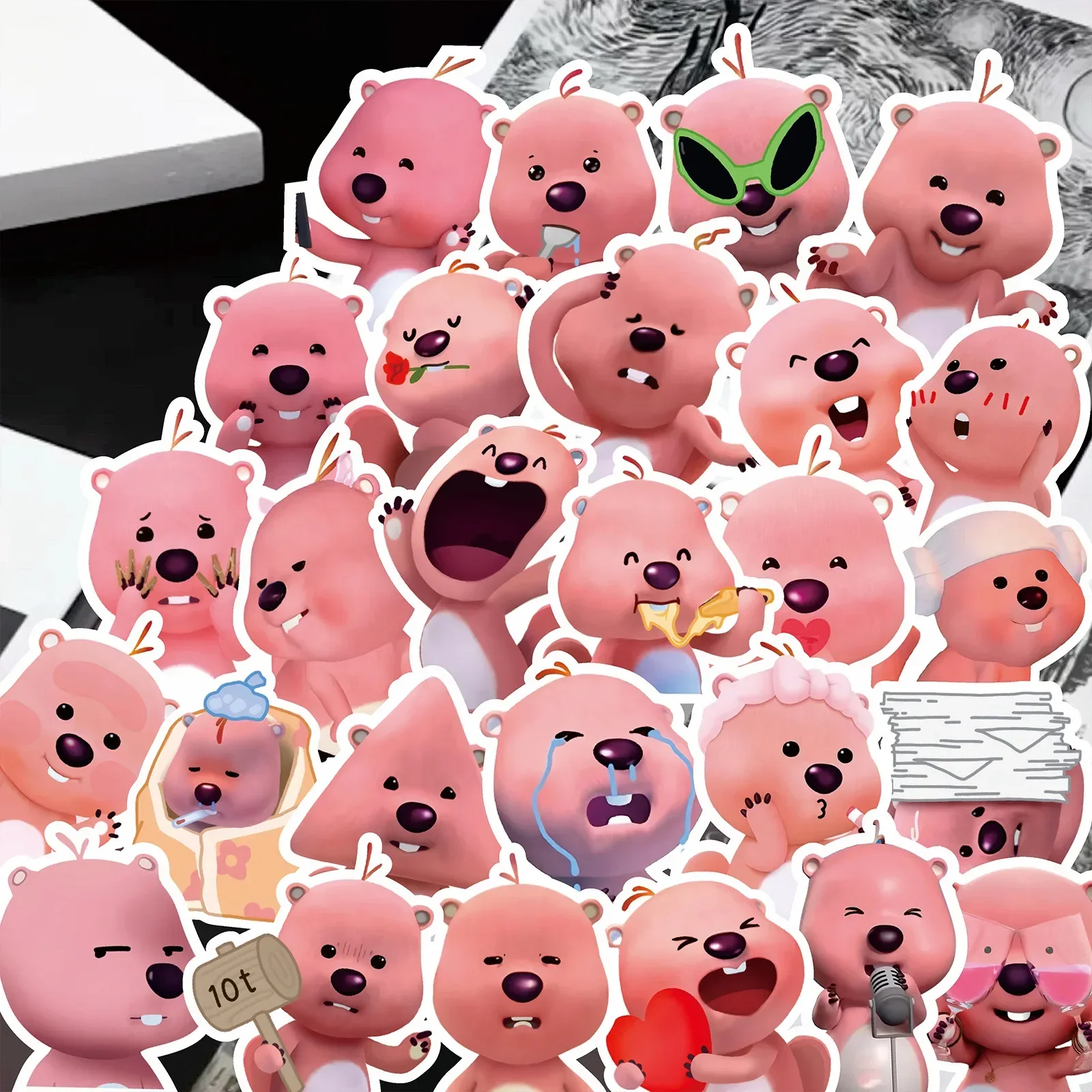 100 個かわいいアニメルーピーステッカー日記漫画デカールスケートボードラップトップオートバイ防水クールステッカーパック DIY 子供のおもちゃ