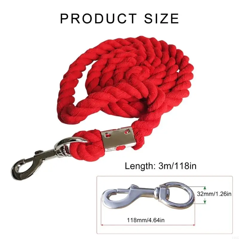 Y1uc intrecciata in treccia con corda che conduce corda equestre rein Halters per bestiame duraturo