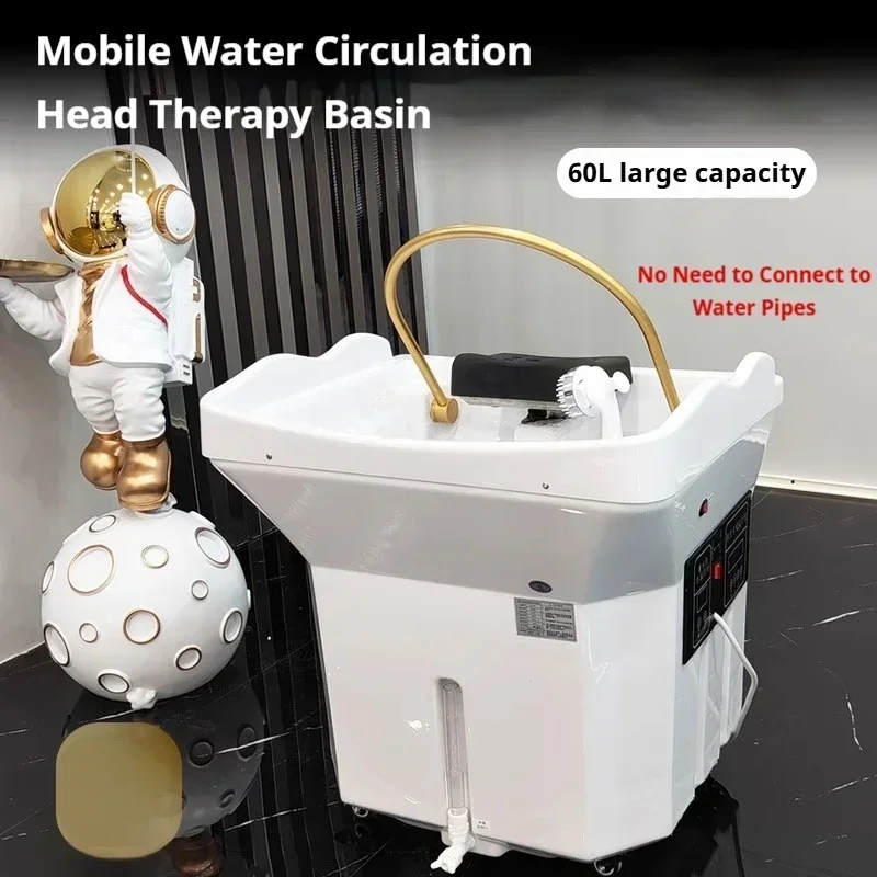 Verstelbare Head Spa Shampoo-stoel, multifunctioneel massagebed, haarwaskom
