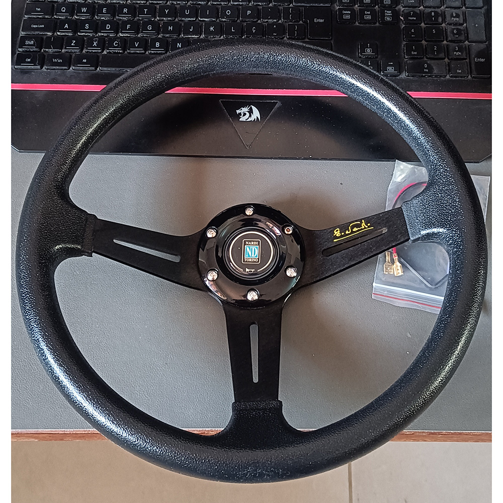 Nardi 14 Polegada ND PU Auto Racing Volante Universal Deep Corn Drifting Sport Volante com logotipo ND