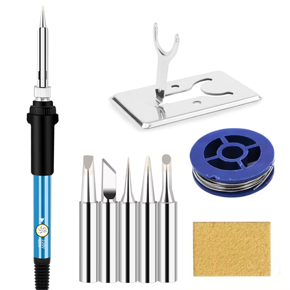 60W Electric Soldering Iron Replaceable Soldering Iron Adjustable Temperature  Head Soldering Iron Pen Welding Kit