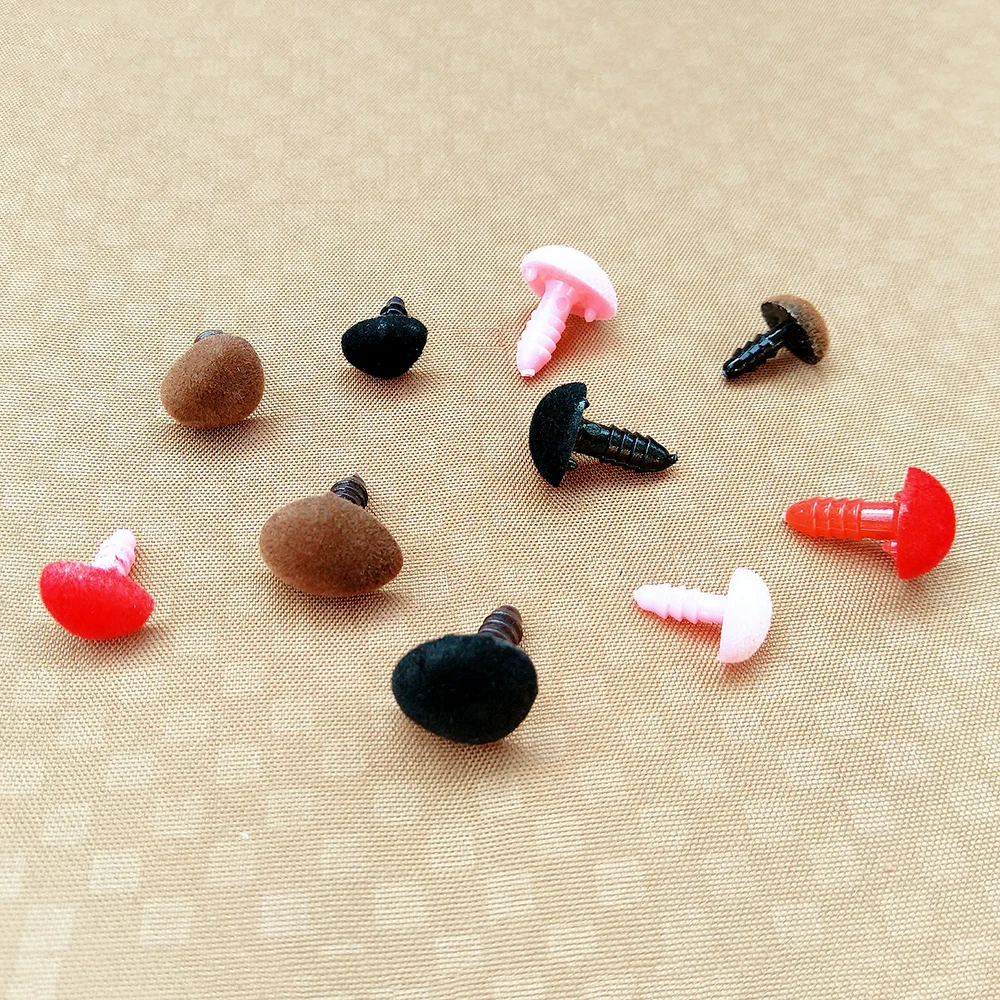 70 Chiếc Nhựa An Toàn Mũi Cho Móc Đồ Chơi Amigurumi Móc Bằng Mix Bộ Hộp Màu Hồng/Đỏ/Đen/Nâu Mũi động Vật Cho Gấu Con Rối Búp Bê Đồ Chơi