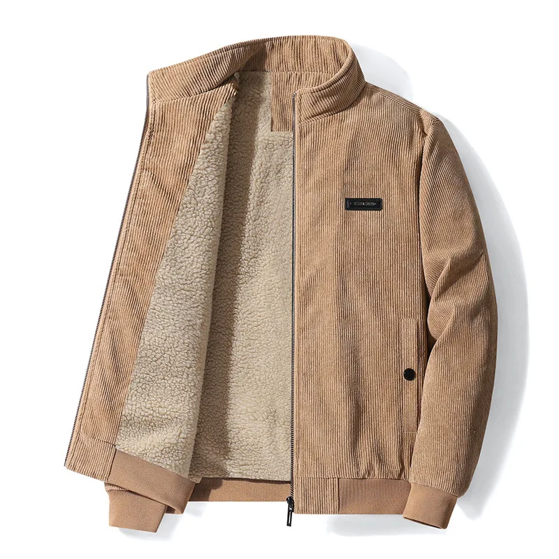 Chaquetas de pana para hombre, abrigos cálidos de lana, prendas de vestir informales, buena calidad, Invierno