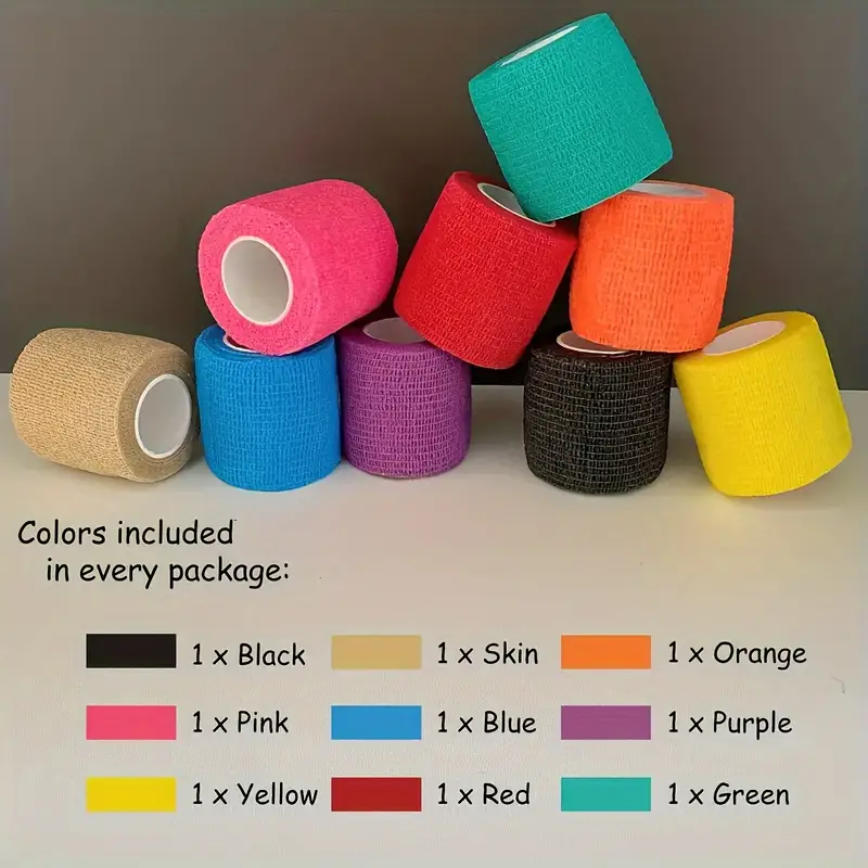 6pcs Self-Adhering BANDAGE Fixing BANDAGE ผ้าพันแผลสัตว์มือฉีกขาดผ้าพันแผลยืดหยุ่นกันน้ําสําหรับสัตว์เลี้ยง 5 ซม.X 4.5 M
