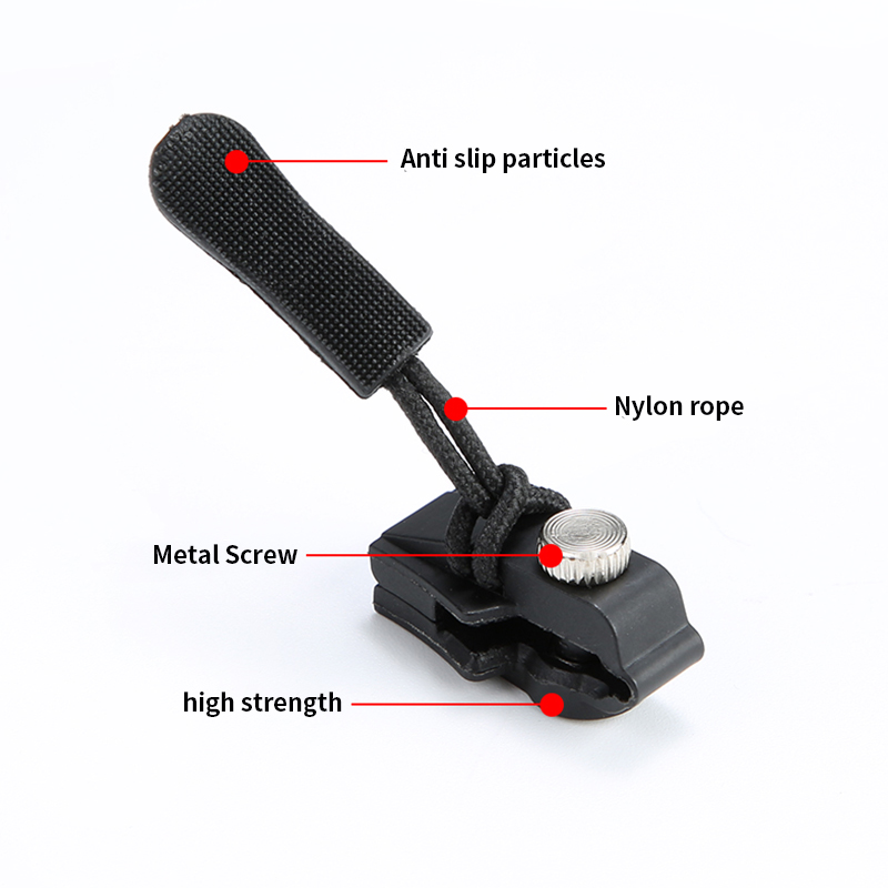 Kit de réparation de fermeture éclair universel, 6 pièces, tête de fermeture éclair détachable instantanée rapide, traction coulissante de fermeture éclair de remplacement pour 3 tailles différentes