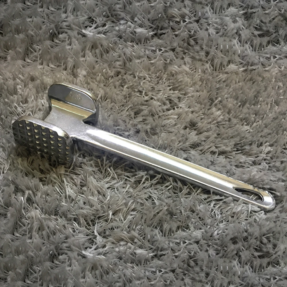 肉軟化ハンマー 19 センチメートル家庭用アルミ合金ステーキ金属マレットキッチンツールヘビーデューティ耐久性のある両面軟化剤