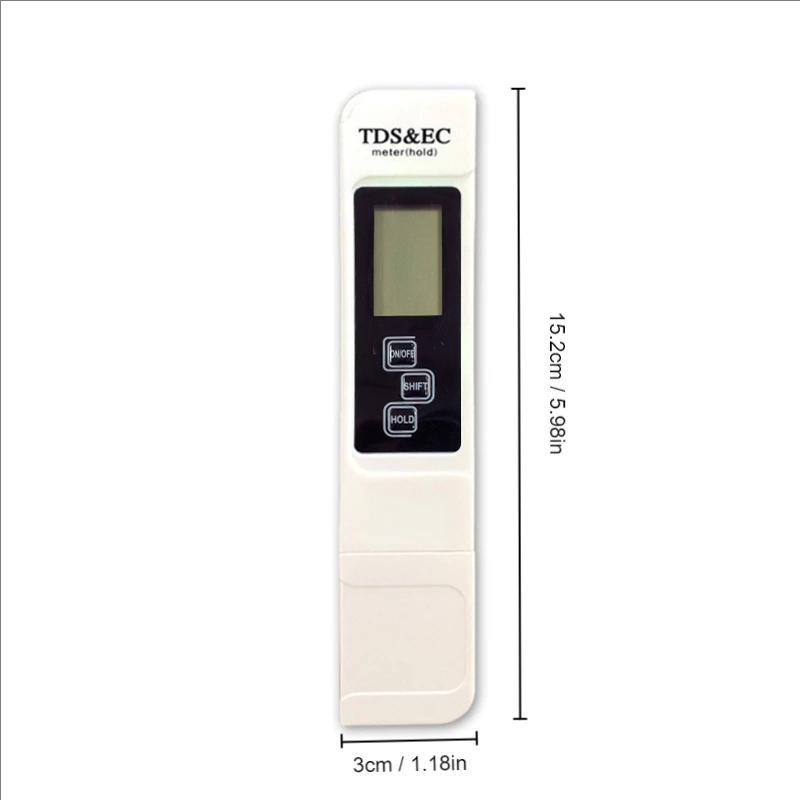 Probador de agua Digital TDS de mano blanco, alta precisión, agua del grifo purificada para el hogar, pantalla grande multifuncional, 1 ud.