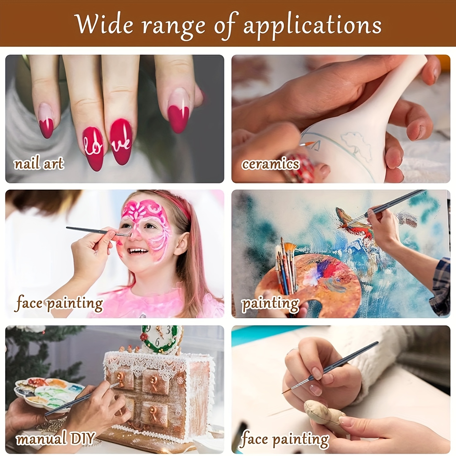 11/22pcs Miniature Paint Brushes Set Fine Detail Paint Brush Fine Mini Artist Brush For Watercolor Painting Acrylic Face Paint