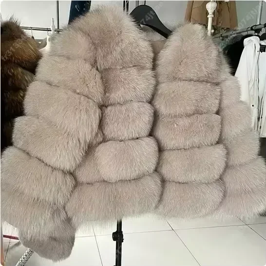 Nowy płaszcz z imitacji futra z długim rękawem, moda damska zima 2025, gruby, ciepły, puszysty płaszcz wierzchni, damski szary/czarny płaszcz z sztucznego futra.