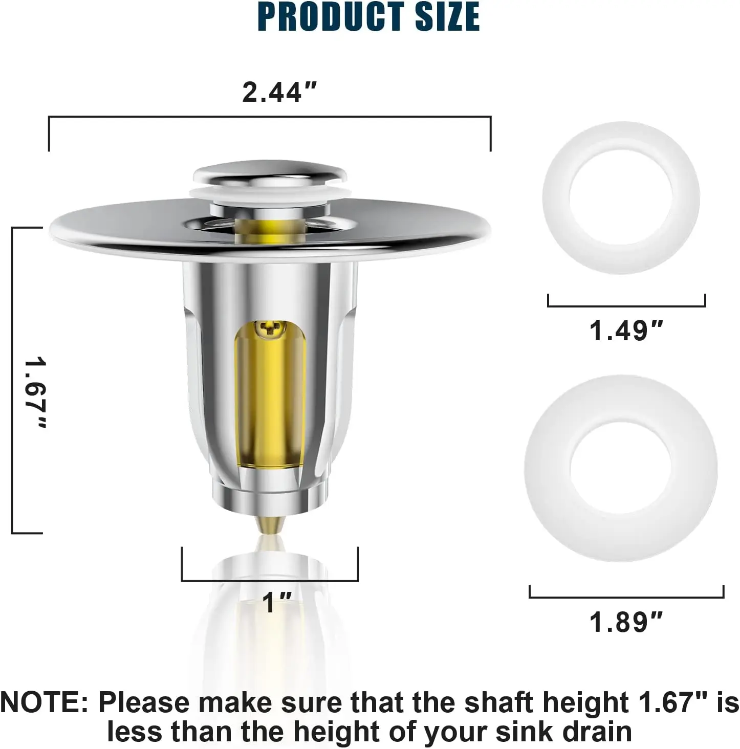 99% Universal ทองเหลือง Pop-Up BOUNCE Core อ่างล้างหน้าท่อระบายน้ํากรองผม Catcher SINK กรองอ่างอาบน้ํา Bath Plug ห้องน้ําเครื่องมือ