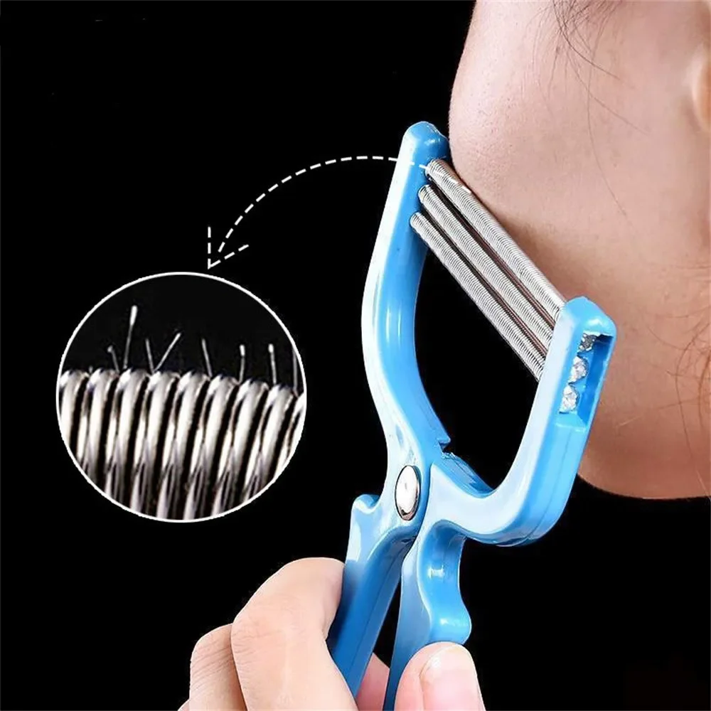 Cura del viso depilatore sicuro palmare rullo a molla capelli femminili baffi depilazione pulizia di bellezza strumento di depilazione riutilizzabile