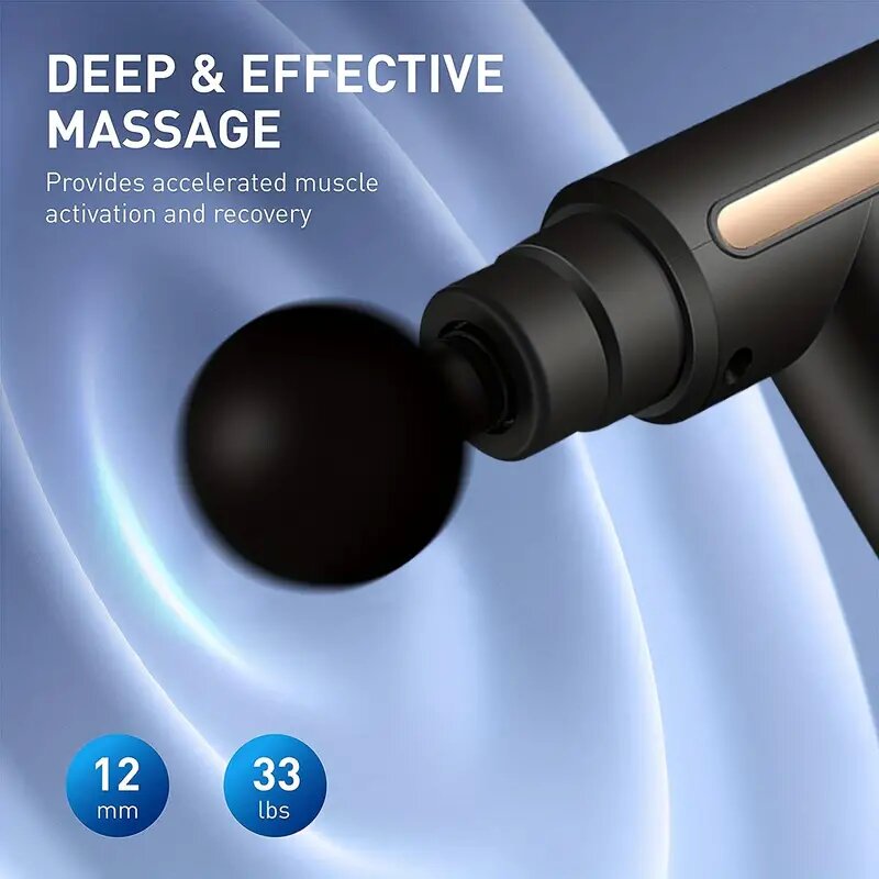 มินินวดปืนนวดกล้ามเนื้อ 6 ความเร็ว Type-C ชาร์จแบบพกพาไฟฟ้ามือถือ Body Massager