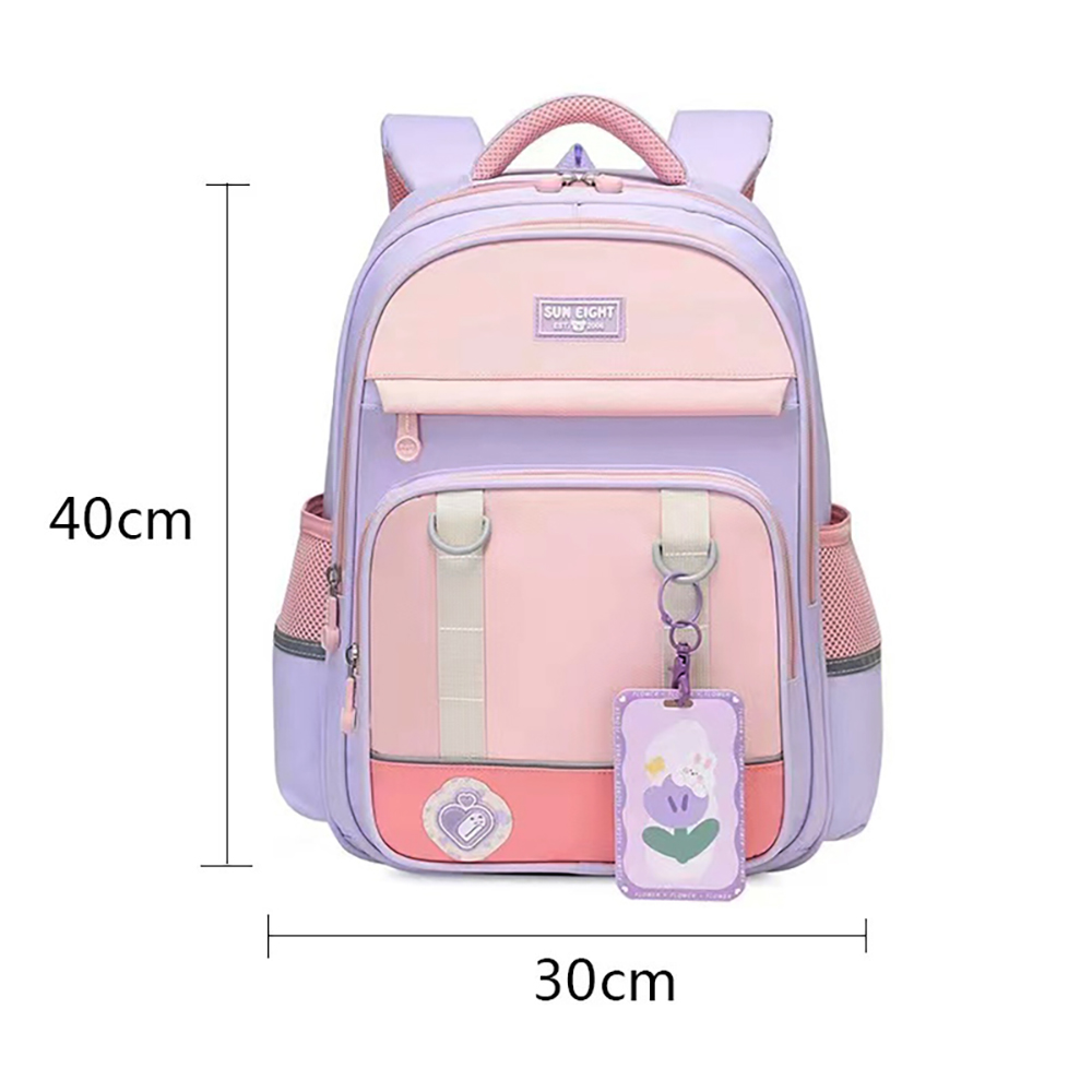 SUN EIGHT 초등학교 가방 소녀 배낭 학생 책가방 방수 나일론