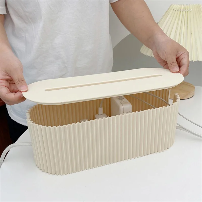 Bắc Âu Cắm Ban Hộp Lưu Trữ Cáp Dây Tổ Chức Ốp Lưng Ổ Cắm WiFi Router Vòng Tay Để Bàn Dòng Dữ Liệu Cắm Kệ Kéo Để Đồ