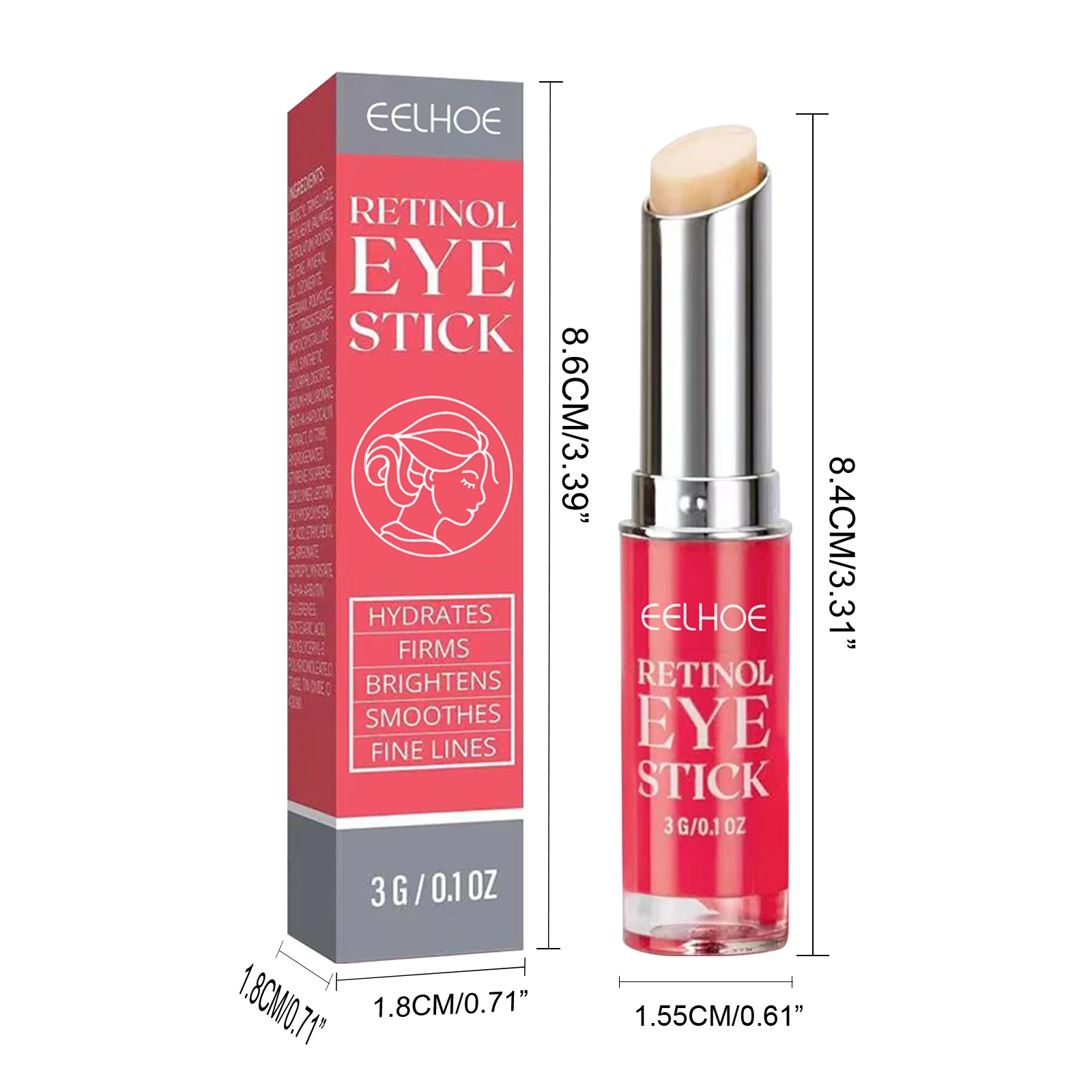 Retinolo Crema per gli occhi Rimozione delle rughe Schiarente Cerchi scuri Lifting Rassodante Pelle Riparazione istantanea degli occhi Siero Stick per le donne Cura degli occhi