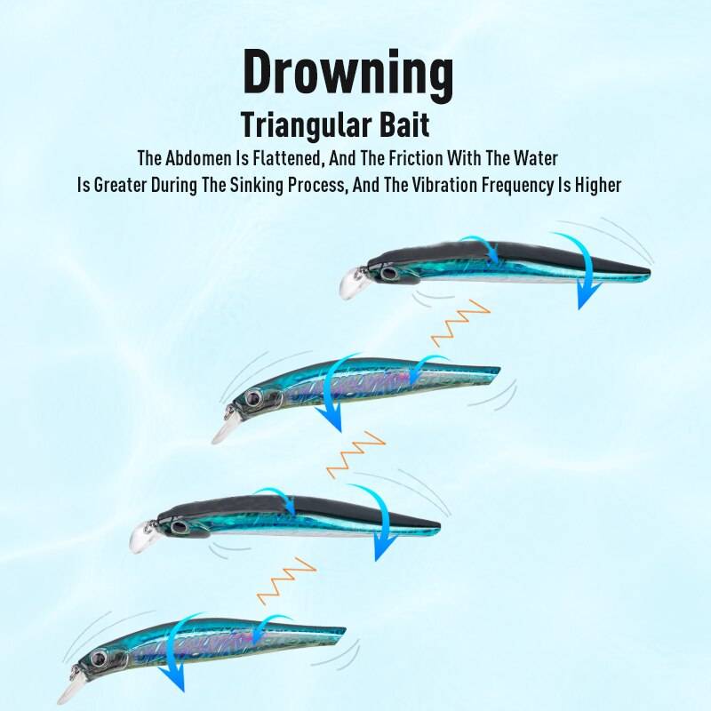 Künstler FR Silence Sinking Minnow Angelköder 80 mm 105 mm Jerkbaits Gute Action-Wobbler Hochwertige harte Köder Wolfsbarsch