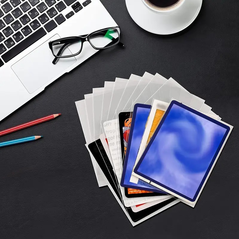 100 peças mangas de cartão transparentes premium mangas de cartão de plástico transparente jogando jogos tcg protetor de cartões mangas