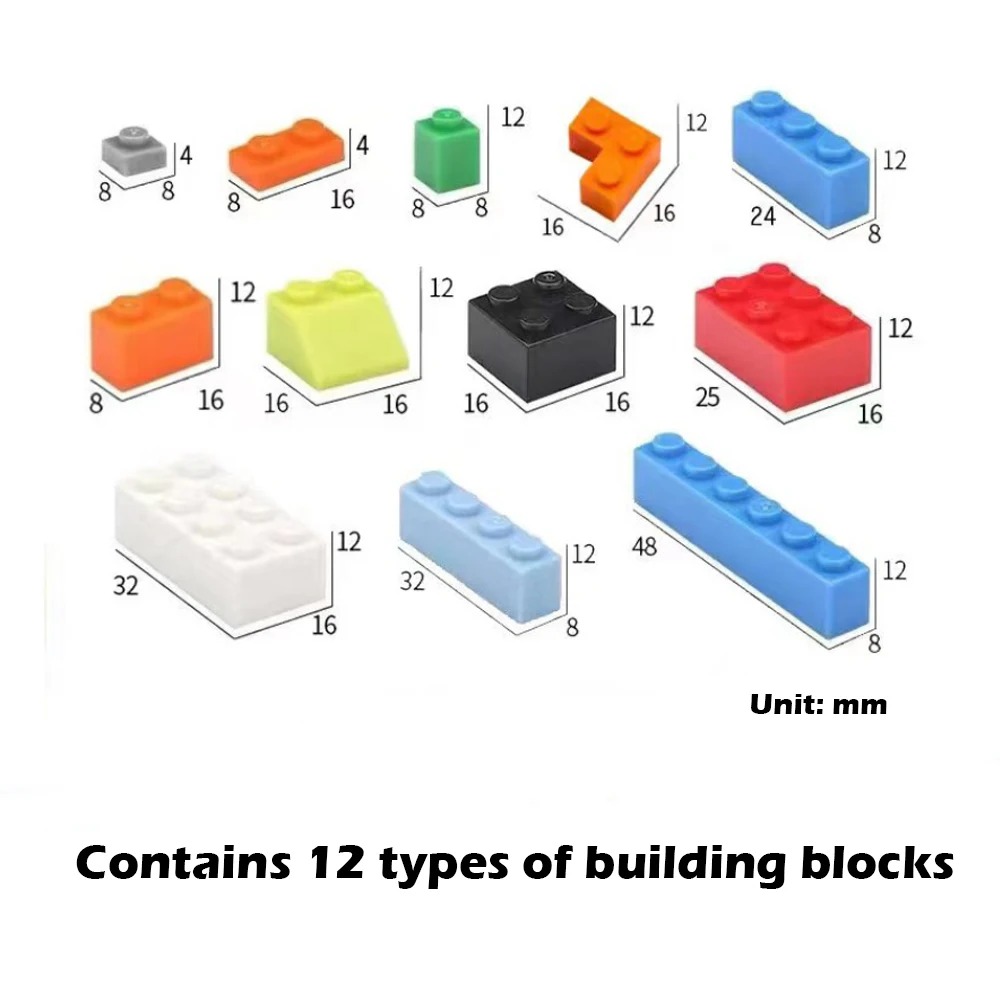 Blocchi da costruzione Blocchi per bambini sfusi, set fai da te creativi, blocchi classici urbani, giocattoli educativi per bambini, 1000