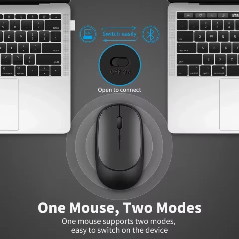 Xiaomi Mijia Wireless Mouse Bluetooth-compatible 2.4G Silent Mice Adjustable DPI Ergonomic Design USB Rechargeable Gaming Mouse