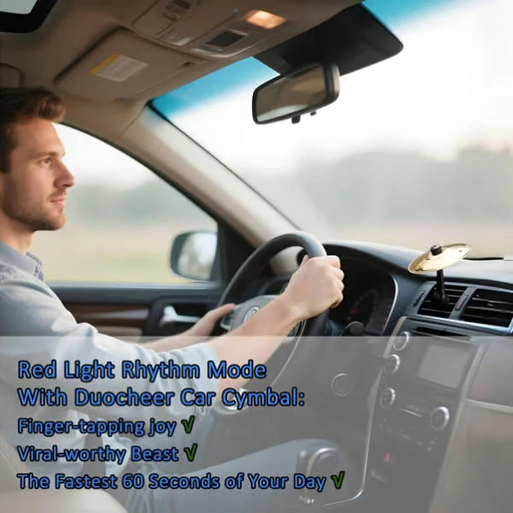 Platillos de tambor de ventilación de coche, Mini platillos Crash, instrumento Musical de coche de disparo manual para Interior