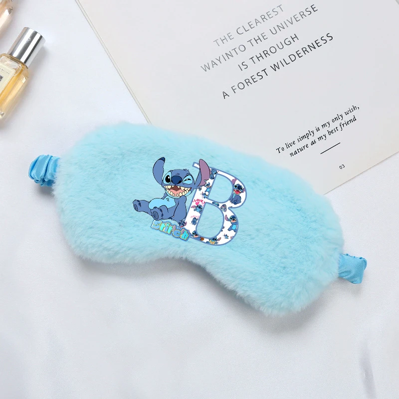 Lilo & Stitch-mascarilla para dormir de Disney, venda para los ojos, máscaras para los ojos de felpa suaves, cubierta para los ojos, parche para el ojo, cubierta para los ojos para la salud y la siesta