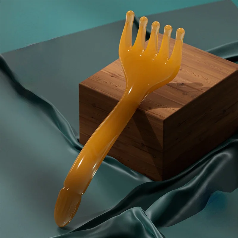 เรซิ่น 5-Claw หัวนวดสําหรับ Body HEAD Massager หนังศีรษะ Gua Sha สําหรับคอขานวด Scraping Stick น้ําเหลืองนวดเครื่องมือ